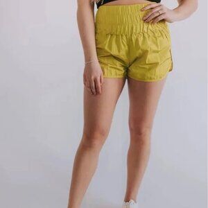 Free People Movement The Way Home High Rise Shorts Smocked Waistband Sz S